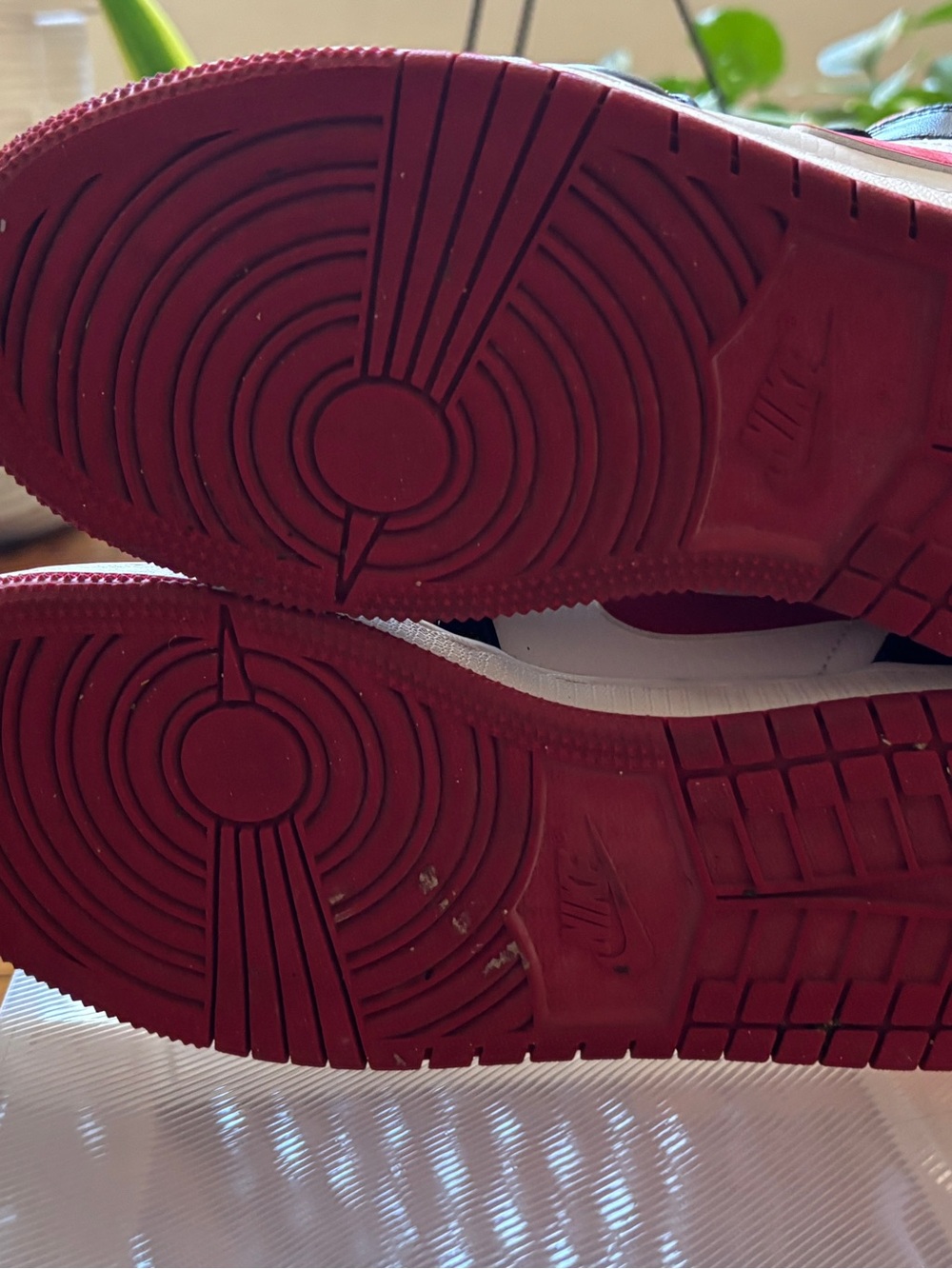 Jordan Retro High-Top Sneakers in White, Black, and Red - Picture 3 of 4